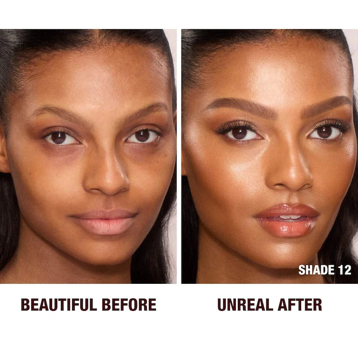 Charlotte Tilbury Unreal Skin Sheer Glow Tint Hydrating Foundation Stick - Lightweight, Buildable Coverage for Natural Glow | Perfect for Daily Wear & Special Occasions
