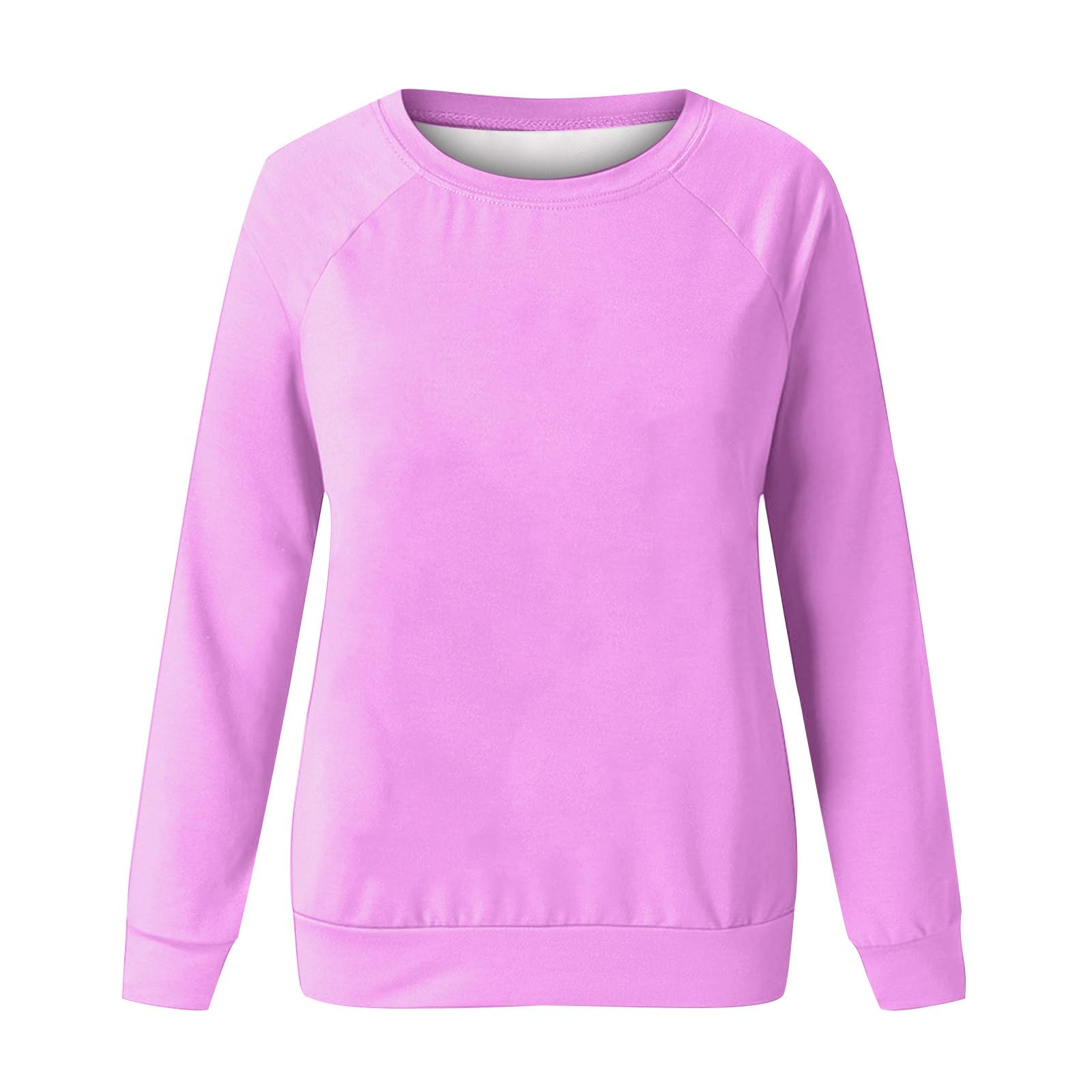 Women's Long Sleeve Crewneck Solid Color Tunic Top Blouse - Casual & Dressy Spring Fall Fashion Shirts for Work, Office, and Everyday Wear