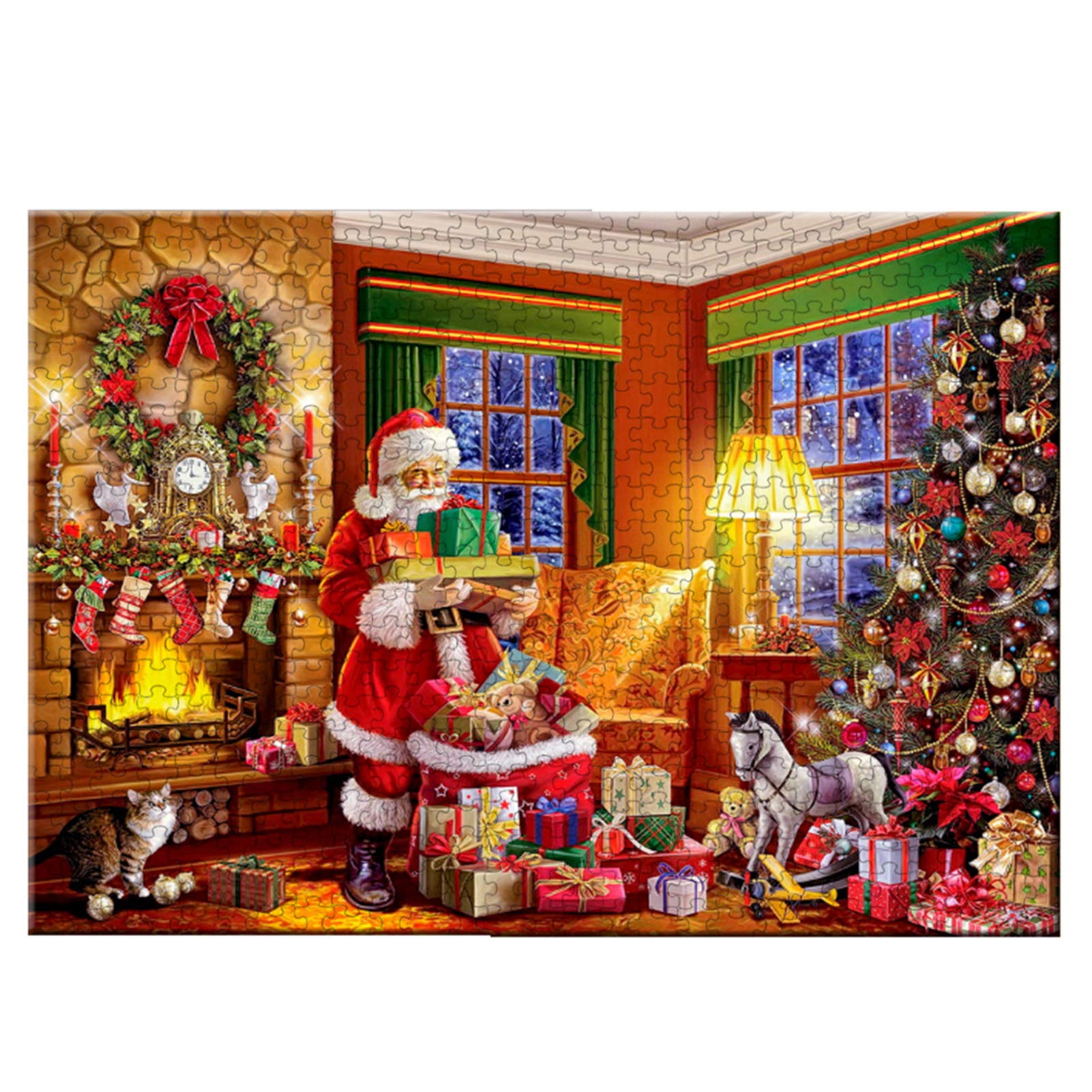 1000Pcs Christmas Village Puzzle - Educational Toy Gift for Adults & Kids | Home Decor & Family Fun
