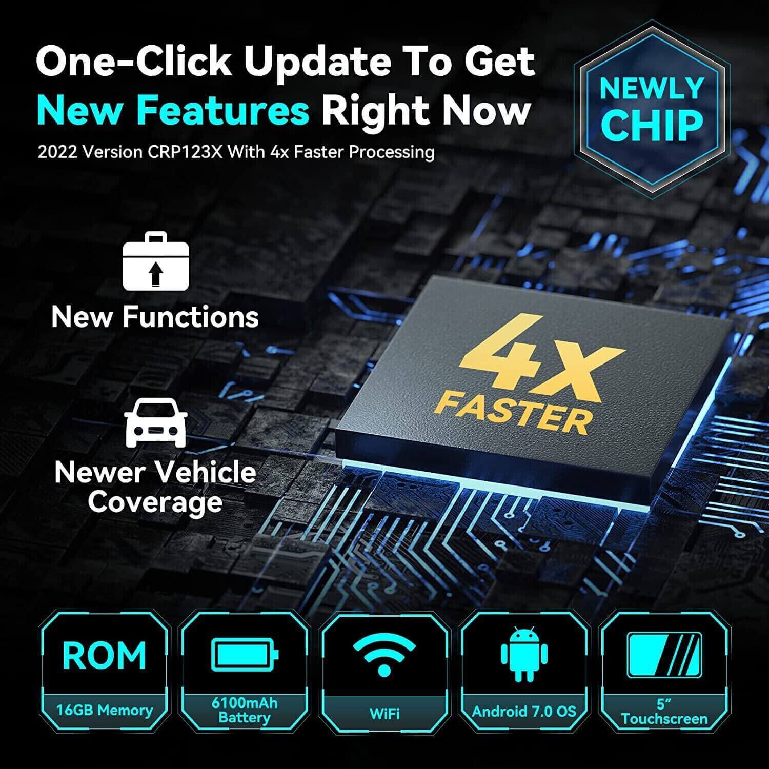 2025 LAUNCH CRP123 V2.0 Elite OBD2 Scanner - Professional Car Diagnostic Tool for Engine, ABS, SRS & Transmission | Airbag Code Reader with Oil Reset, Throttle Relearn & SAS Calibration | Lifetime Free Updates | Perfect for Mechanics & DIY Auto Repair