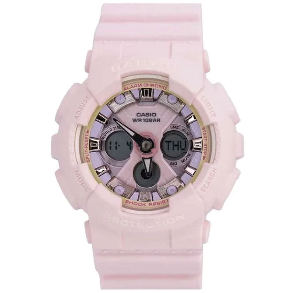CASIO BABY-G BA-130WP-4ADR Pink Resin Strap Women's Digital Sport Watch - Waterproof, Shock Resistant for Running, Swimming & Outdoor Activities
