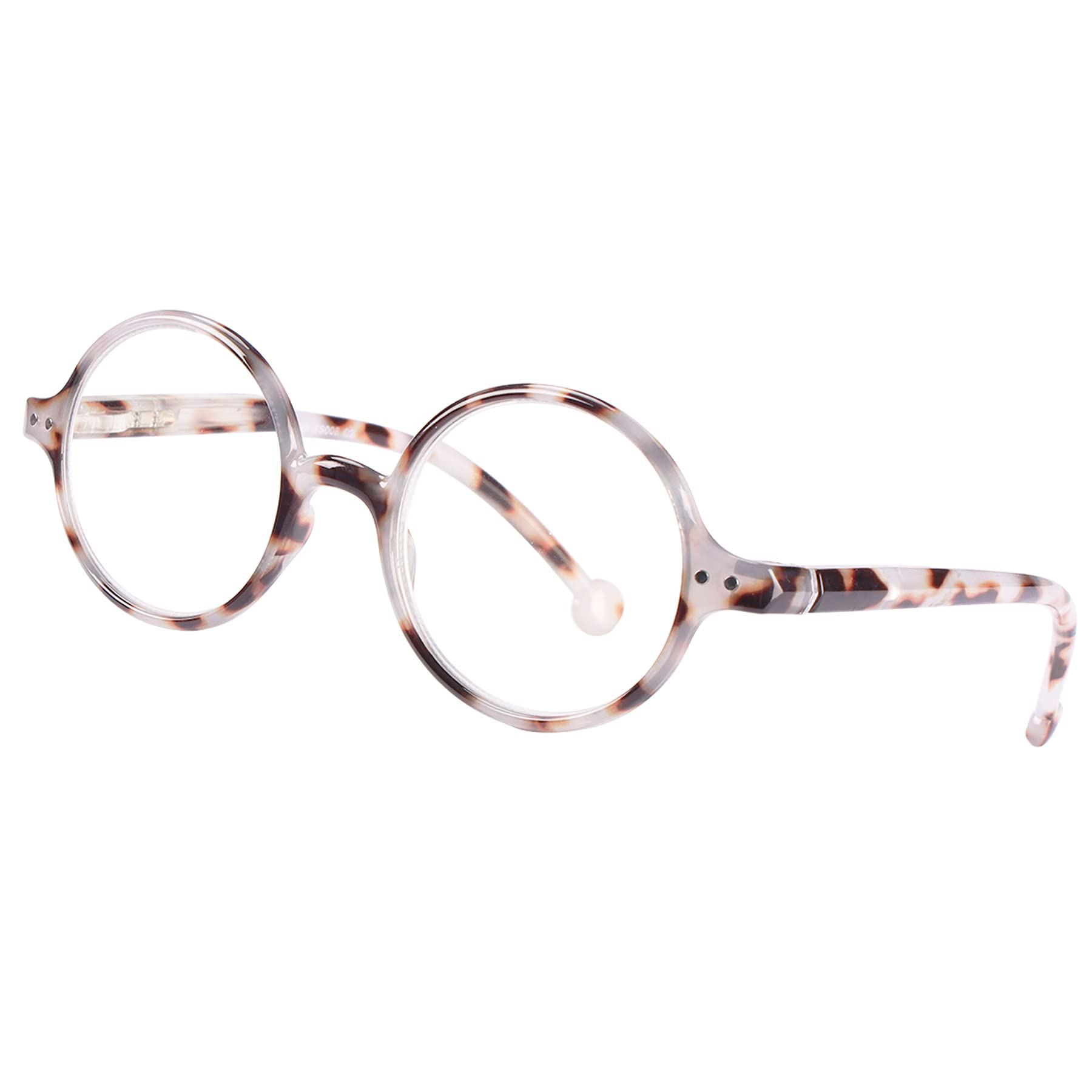 Blue Light Blocking Round Reading Glasses for Women & Men - Unisex Ultra Lightweight Circular Readers - Perfect for Computer Use, Reading & Screen Time Protection