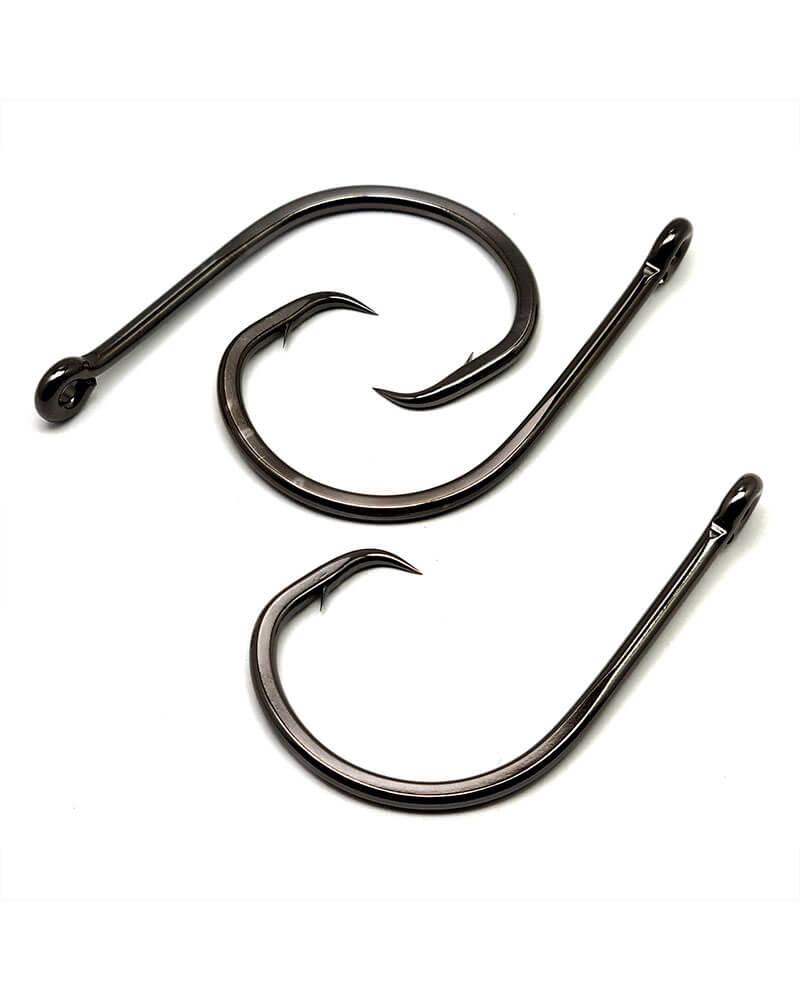 Gamakatsu Octopus Circle Straight Eye 4x Strong Fishing Hooks NS Black - Perfect for Saltwater & Freshwater Fishing, Bait Fishing, and Catch & Release