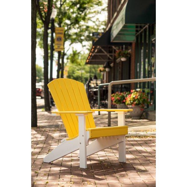 Premium Lakeside Adirondack Chair - Comfortable Outdoor Patio Furniture for Relaxing by the Water - Perfect for Backyards, Gardens, and Beachfronts