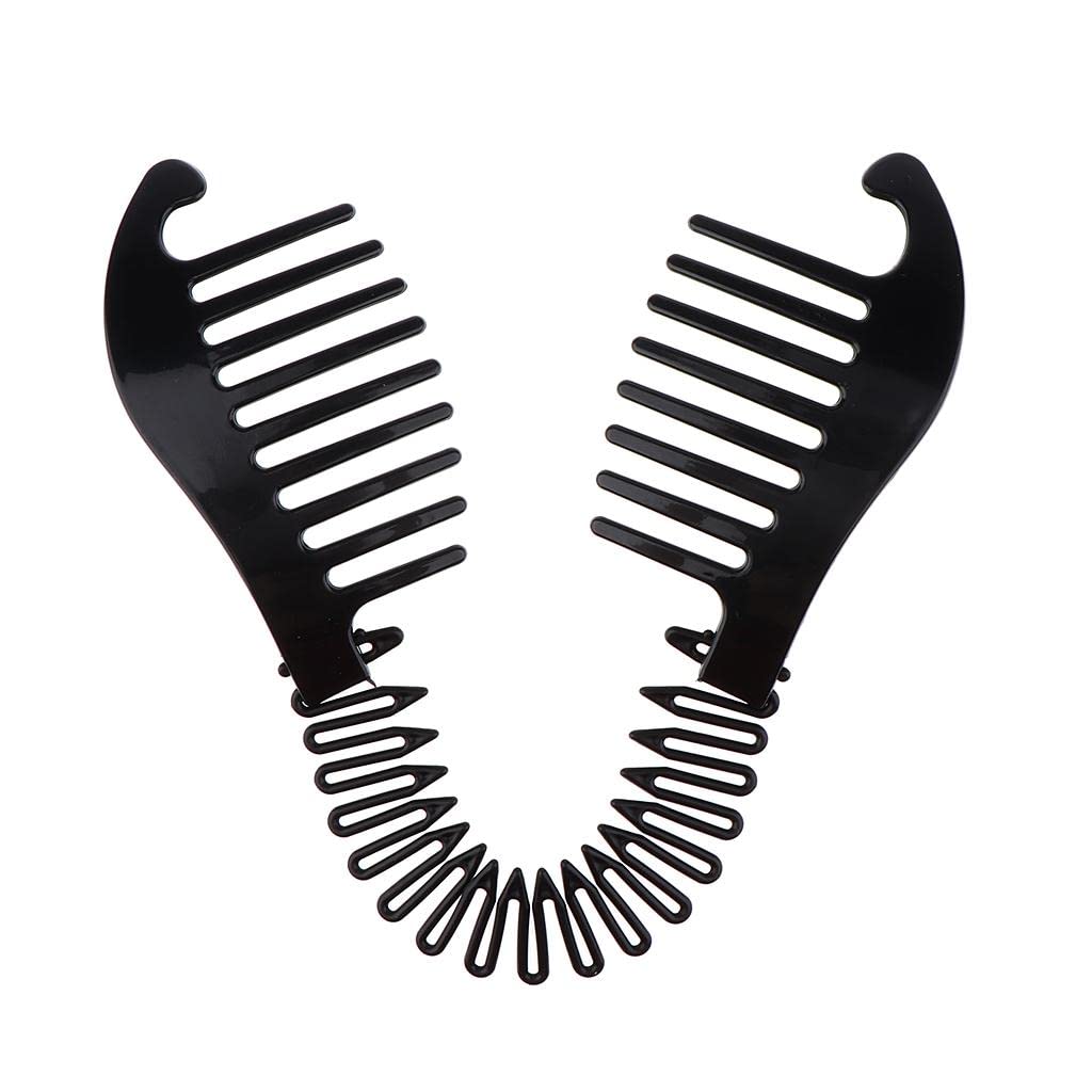 LOSA 3-Piece Hair Styling Clip Set - Bun Donut, Twist & Ponytail Maker Accessories (Black) - Perfect for Updos, Braids & Everyday Hairstyles