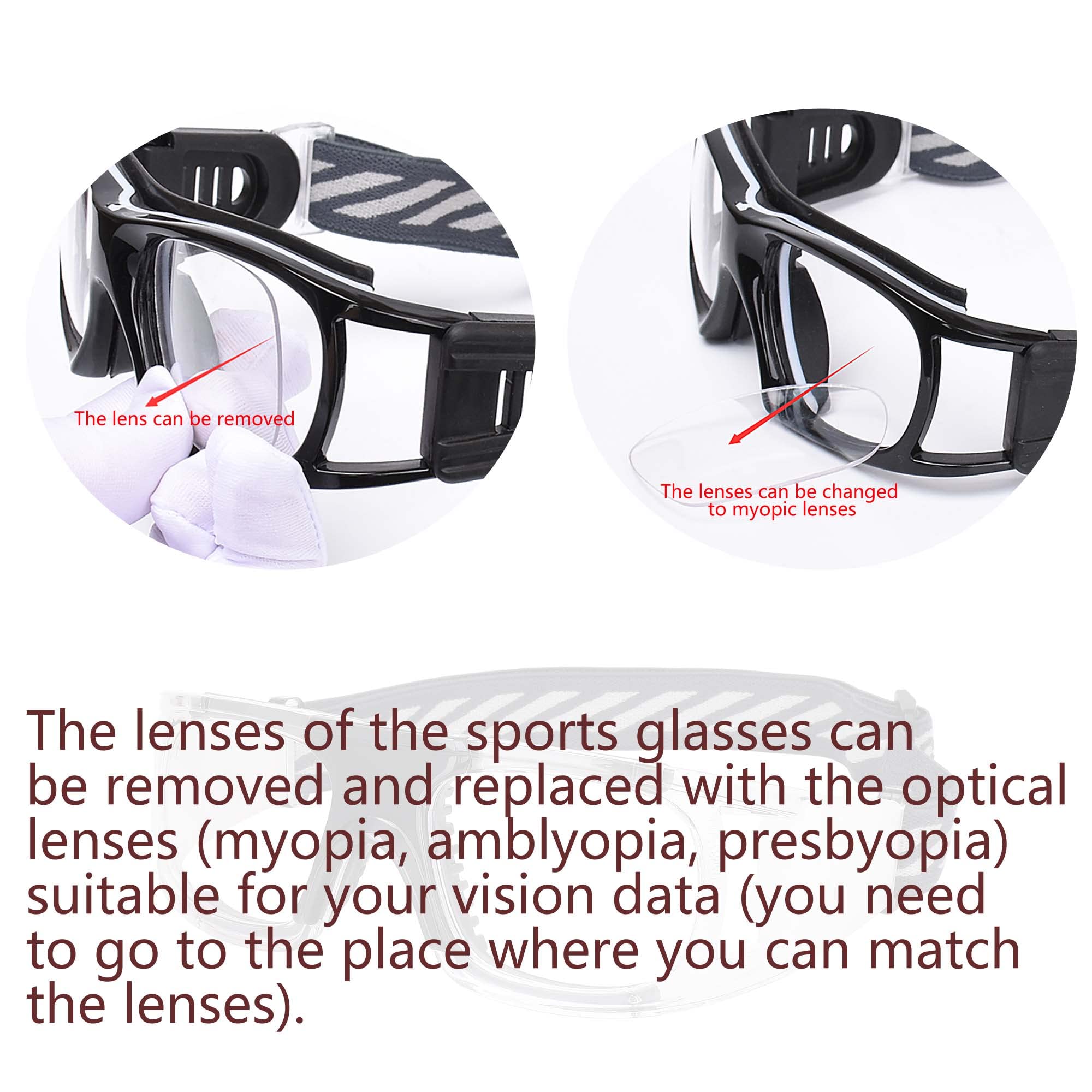 Anti-Fog Sports Goggles for Men - Protective Basketball Eyewear with Clear Vision - Perfect for Basketball, Cycling & Outdoor Sports Activities