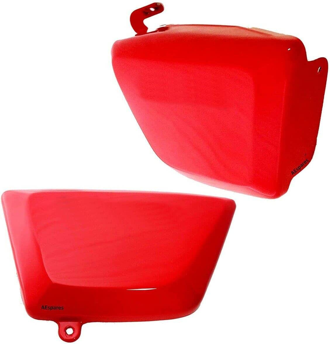 Norton Commando Fastback 750 Compatible Tool Box Oil Tank Side Panel - Red Paint Replacement Part for Motorcycle Restoration & Custom Builds