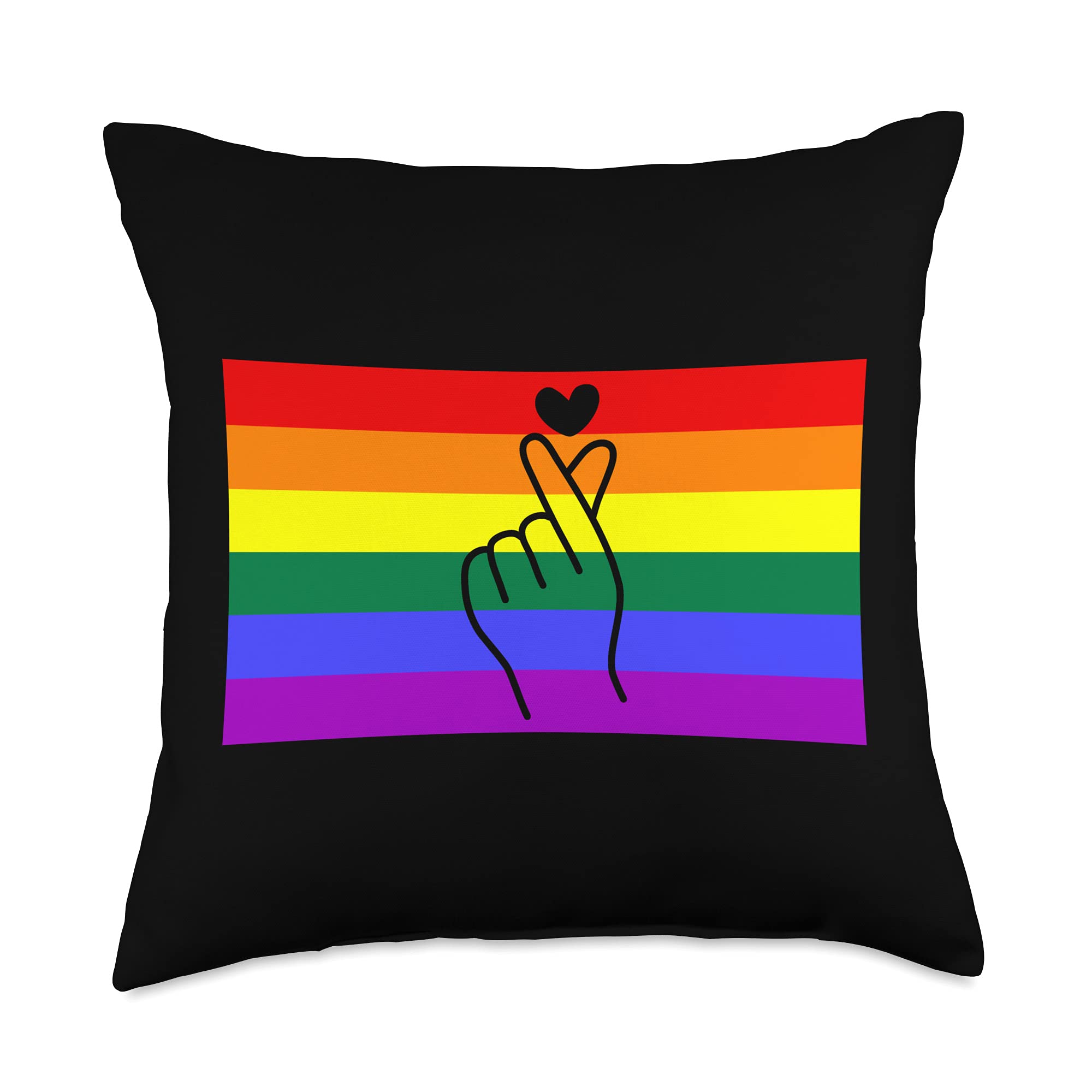 Kpop Merchandise & LGBTQ Pride Accessories - 18x18 Inch Multicolor Queer Throw Pillow for Fans, Room Decor, and Gay Pride Celebrations