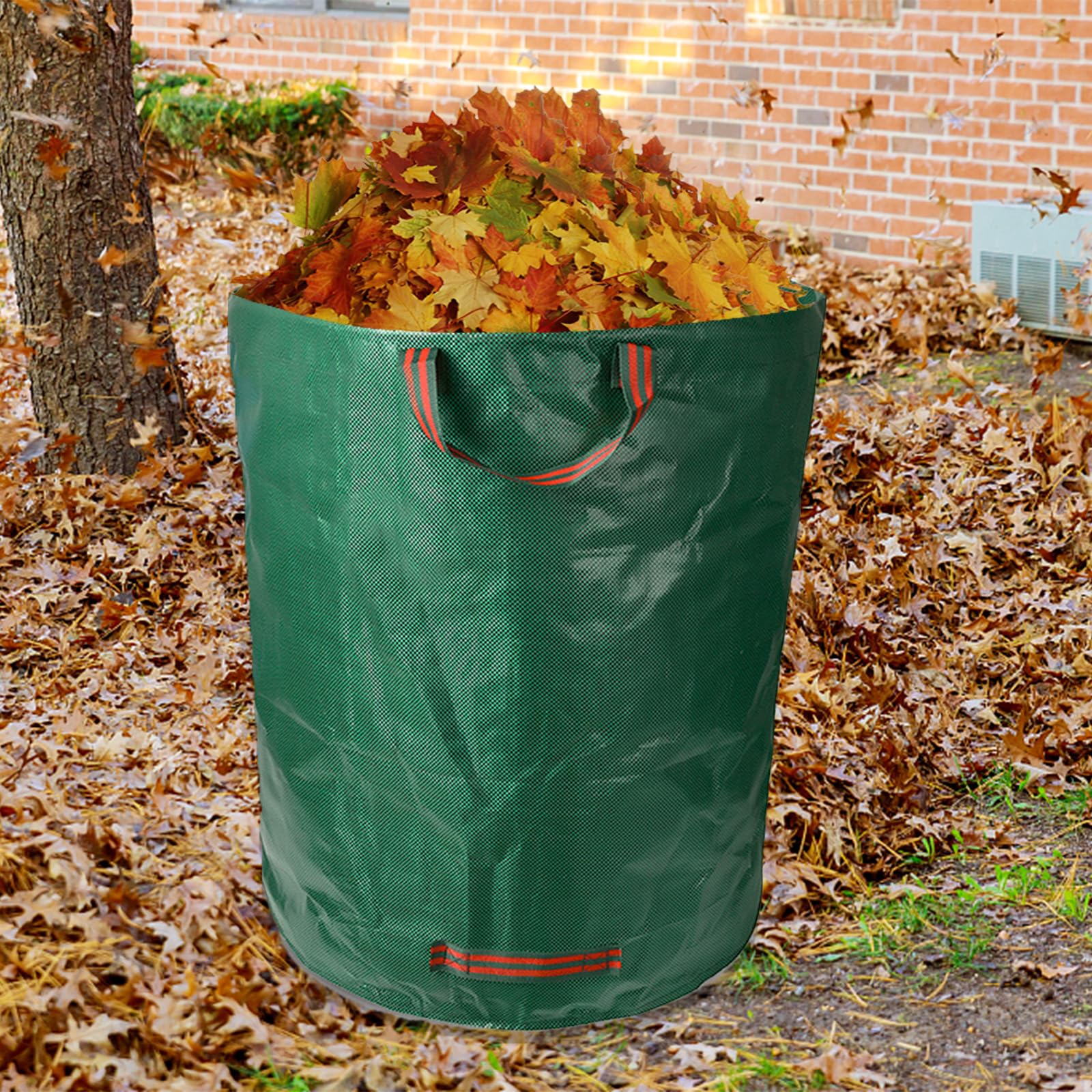 Durable 132 Gallon Reusable Garden Waste Bags - 3 Pack Thickened Leaf Bags for Yard Cleanup, Composting & Outdoor Debris Collection