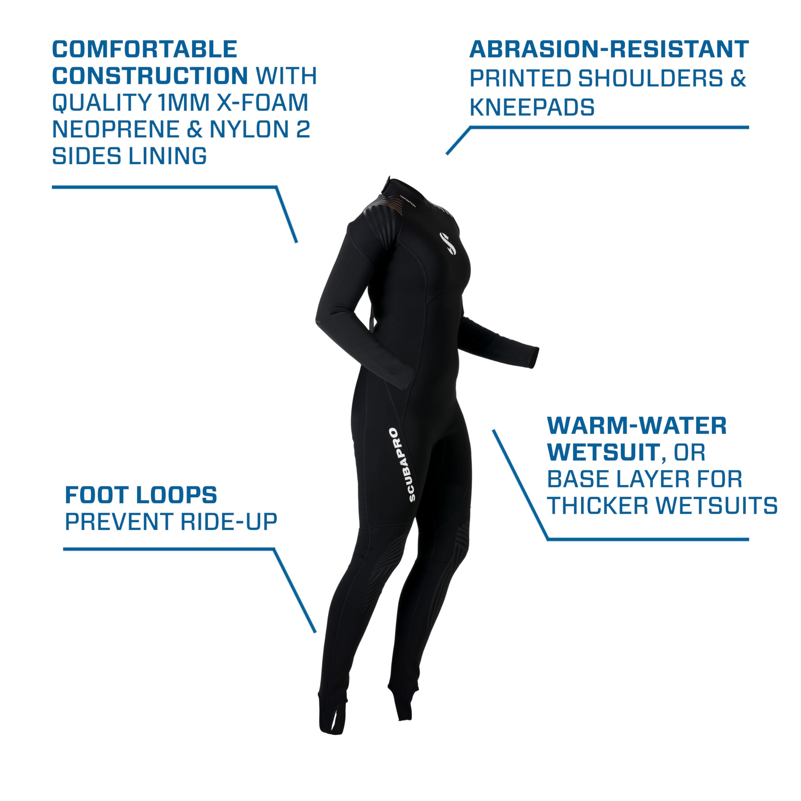 Scubapro Women's Wetsuit - 3mm Neoprene Full Body Diving Suit for Snorkeling, Scuba & Surfing | Warm & Flexible for Cold Water Adventures