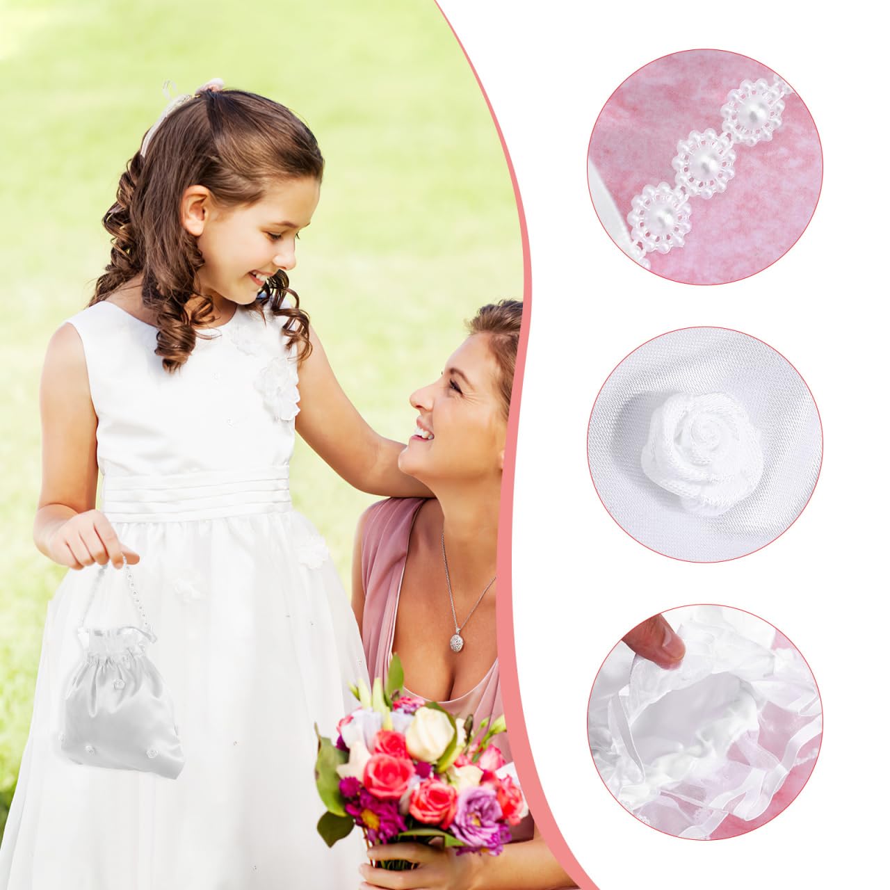 Balacoo Large Wedding Money Tote Bag - Elegant Bridal Dolly Bag for Money Dance, Cash Gifts & Reception | Perfect for Wedding Celebrations, Bridal Showers & Special Events