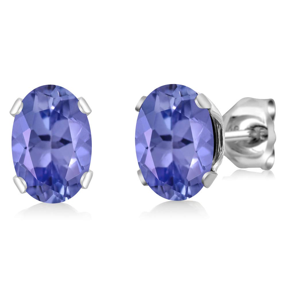 Gem Stone King 7X5MM Oval Birthstone Stud Earrings for Women & Men | 925 Sterling Silver Fine Jewelry | Birthday, Anniversary, Mother's Day Gifts for Her, Mom, Wife | Perfect for Everyday Wear & Special Occasions