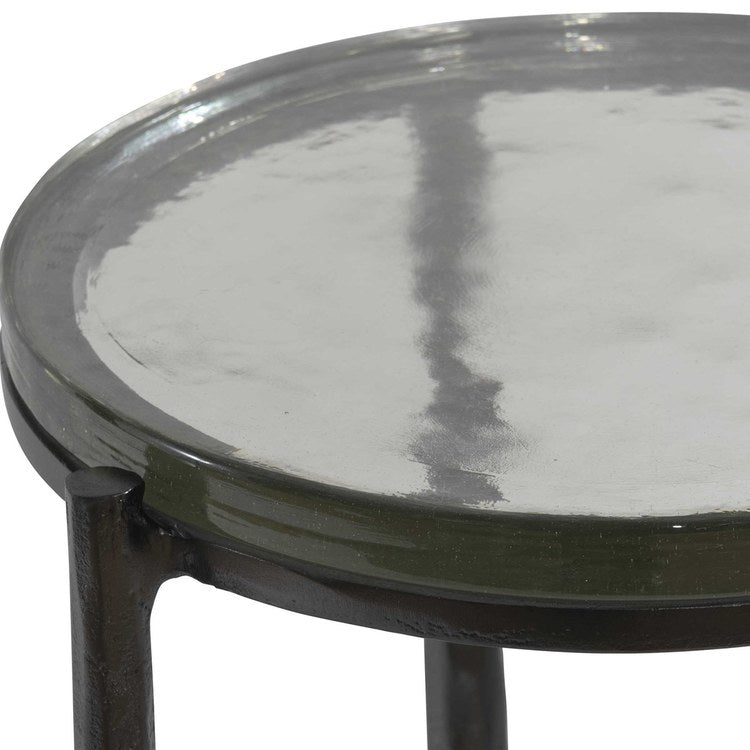 12 x 23 Inch Gunmetal Accent Table - Modern Side Table for Living Room, Bedroom & Office - Small End Table with Durable Metal Frame