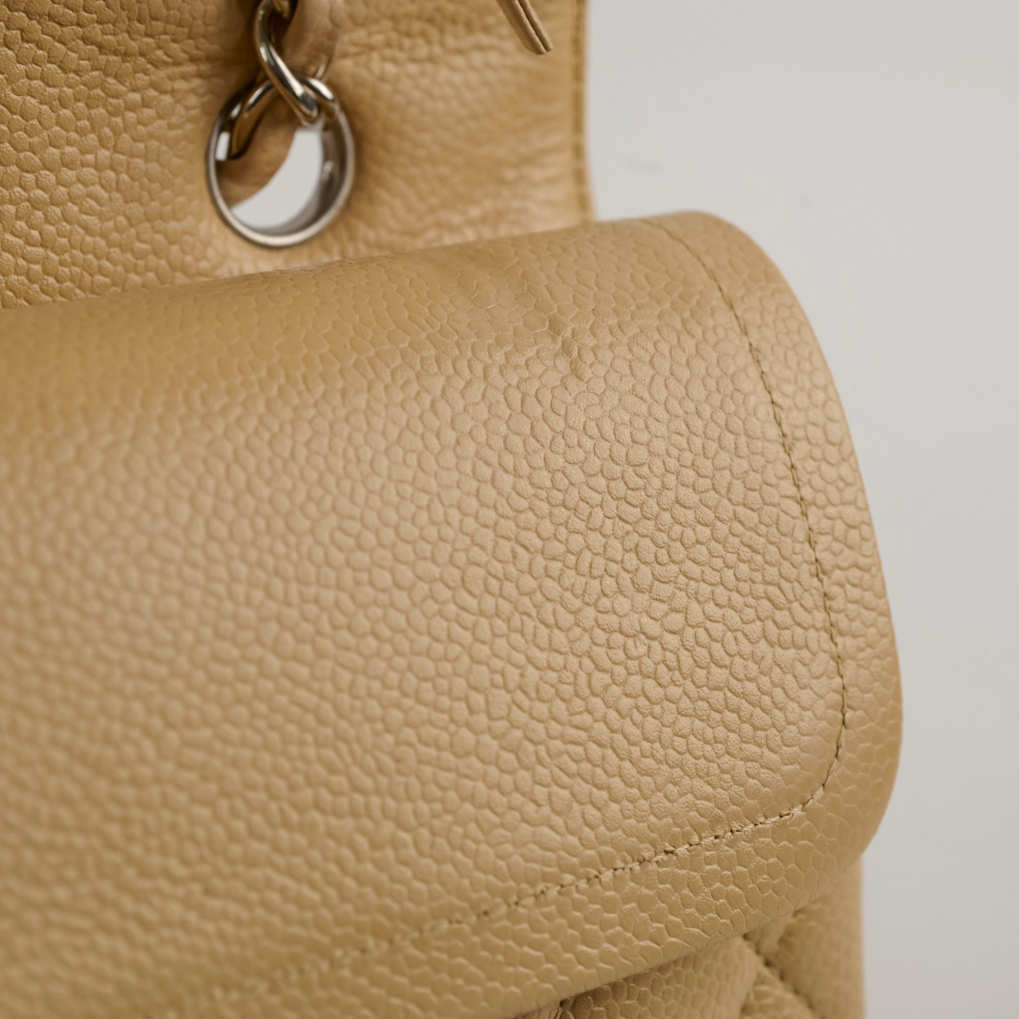 Chanel Medium/Large Caviar Double Classic Flap Bag in Beige - Luxury Handbag for Women, Perfect for Work, Parties & Everyday Use
