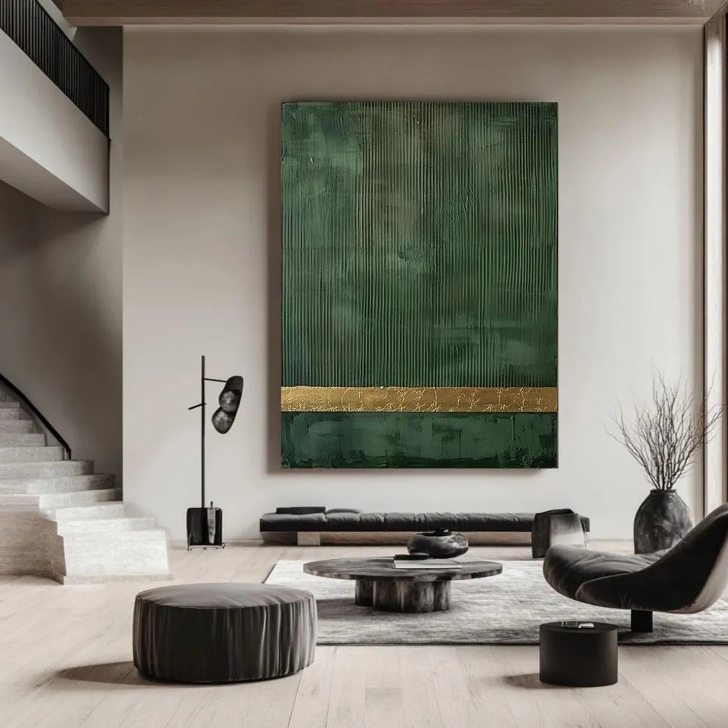 Blue & Green Abstract Wall Art Print #BG124 - Modern Home Decor for Living Room, Bedroom & Office