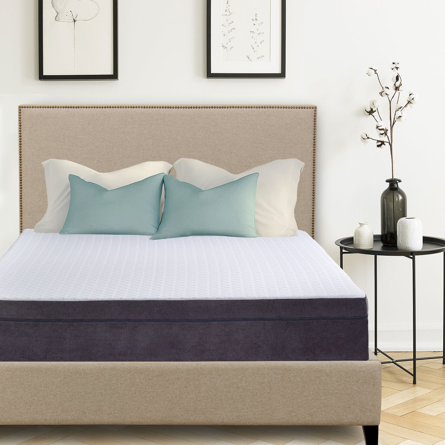 Madison Upholstered Platform Bed with 50