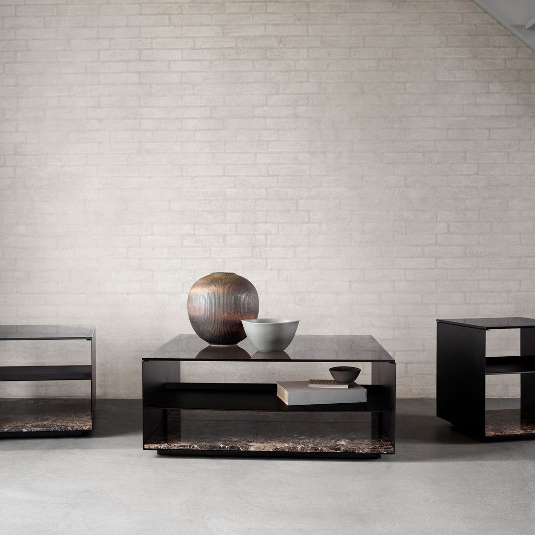 Modern Exposed Side Table - Small Accent End Table for Living Room, Bedroom & Office - Stylish Wooden Nightstand with Open Shelf Design - Perfect for Coffee, Books & Decor