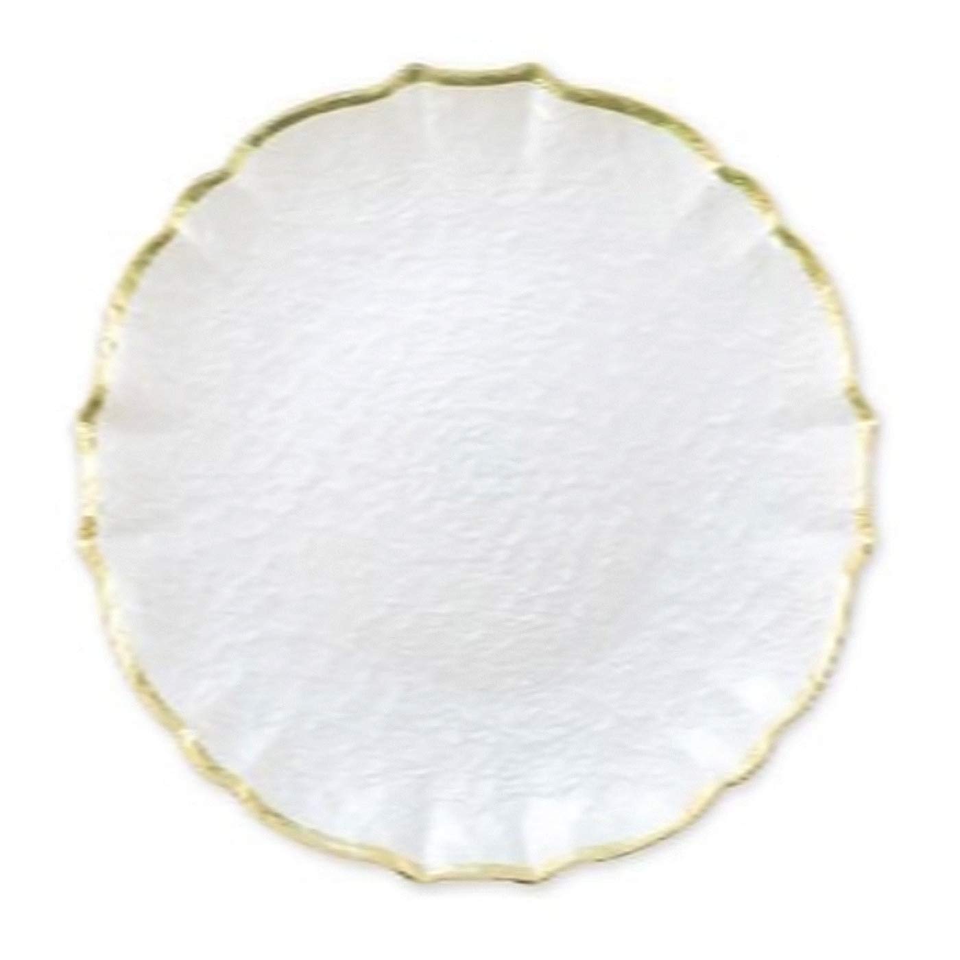 Vietri Baroque Glass White Cake Stand Pedestal - 12.25