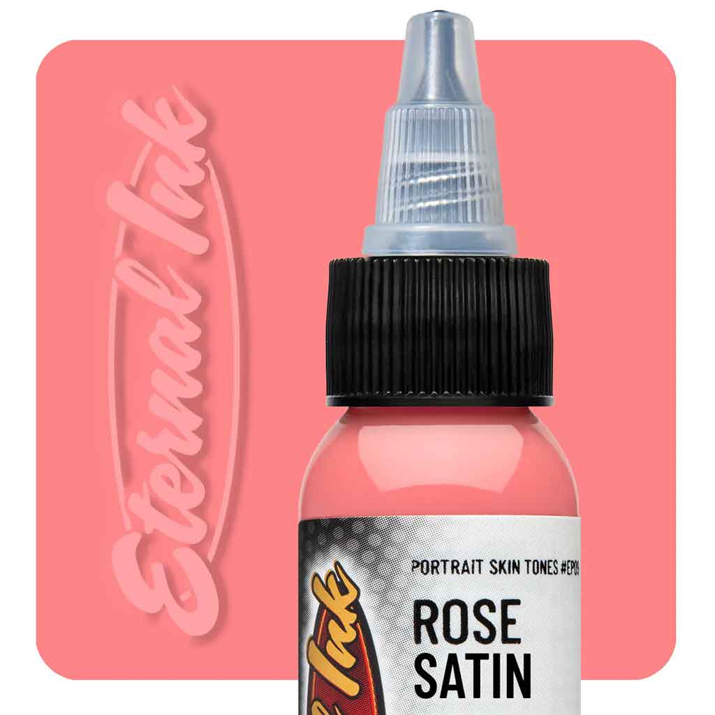 1 oz Rose Satin Eternal Ink - Premium Long-Lasting Tattoo Ink for Professional Artists & Tattoo Enthusiasts | Perfect for Tattoo Studios, Body Art & Permanent Makeup