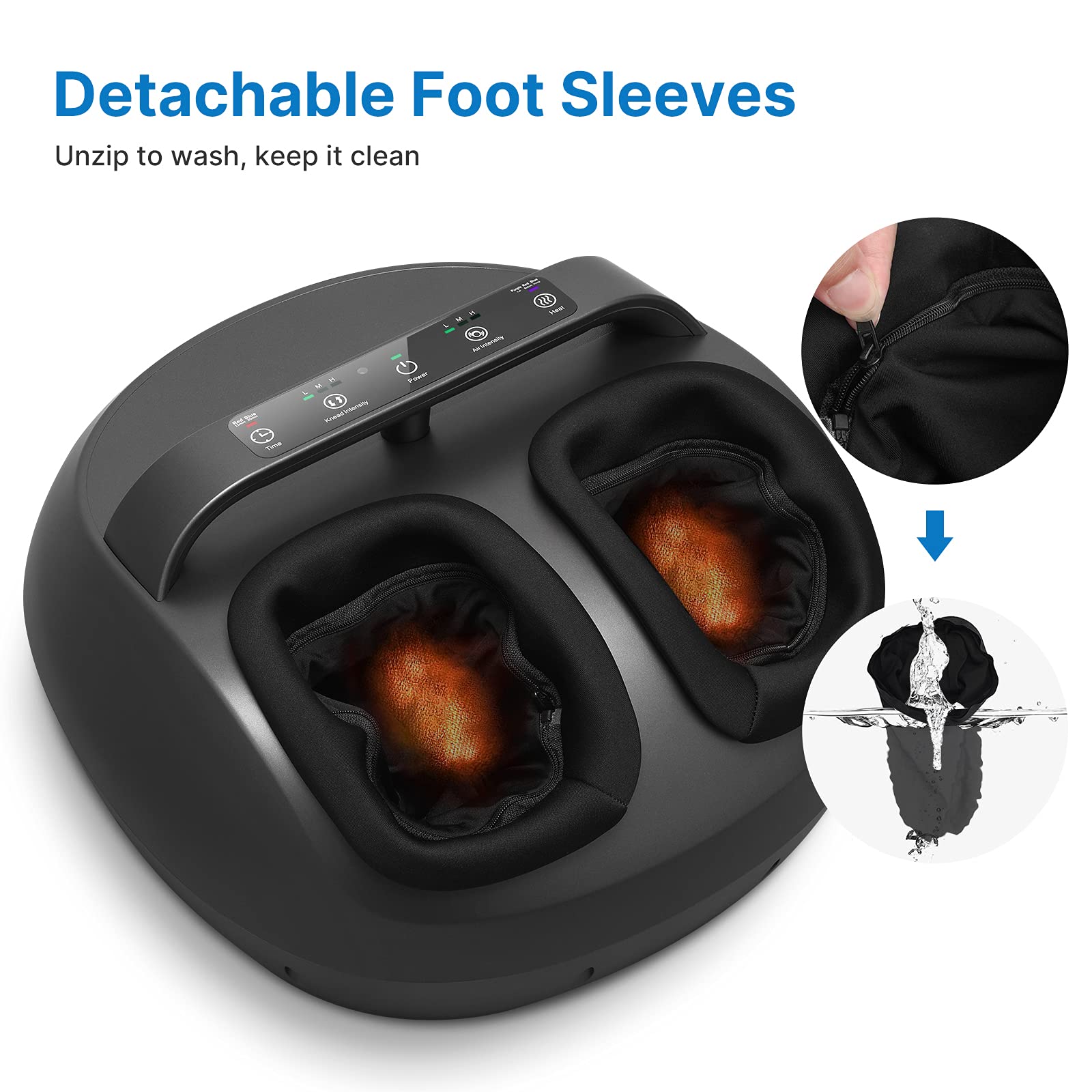 RENPHO Shiatsu Foot Massager with Heat & Remote Control - FSA HSA Eligible Electric Foot Massage Machine for Men & Women, Fits Up to Size 12 - Perfect for Home Relaxation, Pain Relief & Stress Relief After Work