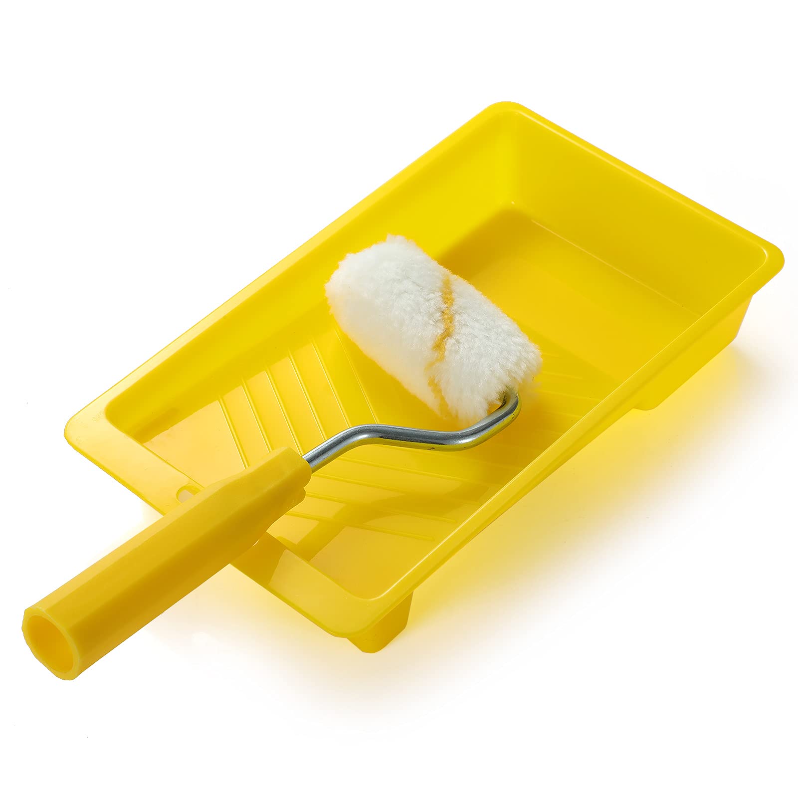 2-Inch Mini Paint Roller Kit with Plastic Tray, Roller Frame & Microfiber Covers - Perfect for Small Touch-Ups, Trim Work, and DIY Home Projects