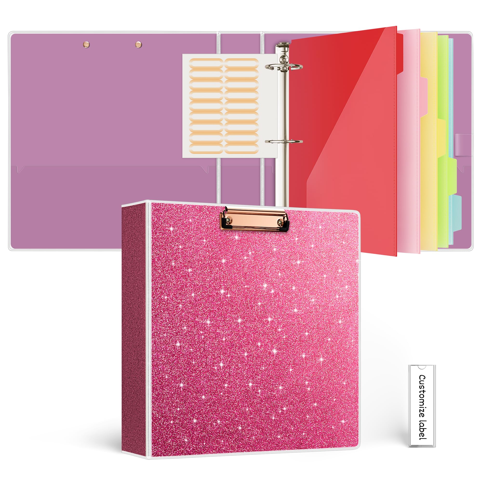 3 Inch 3-Ring Binder with 5-Tab Dividers - Letter Size 11