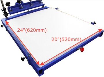 TECHTONGDA 20x24 Inch Single Color Screen Printing Machine - DIY Adjustable Screen Printer for T-Shirts, Posters & Crafts (No Frame Included)