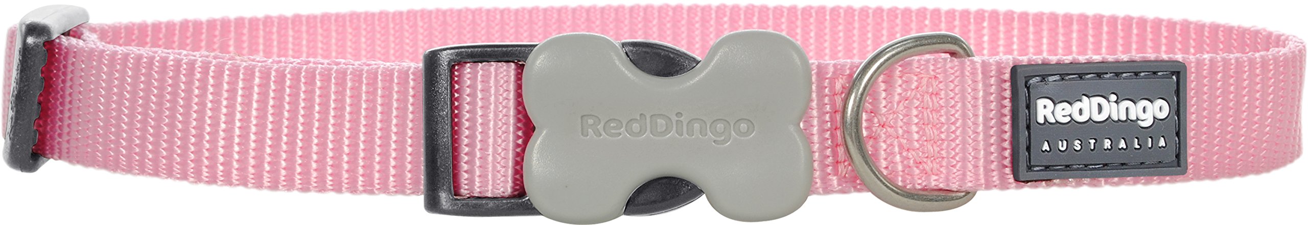 **Red Dingo Classic Dog Collar - Medium Size, Pink - Durable & Adjustable Pet Collar for Small to Medium Dogs - Perfect for Walks, Training & Everyday Use**