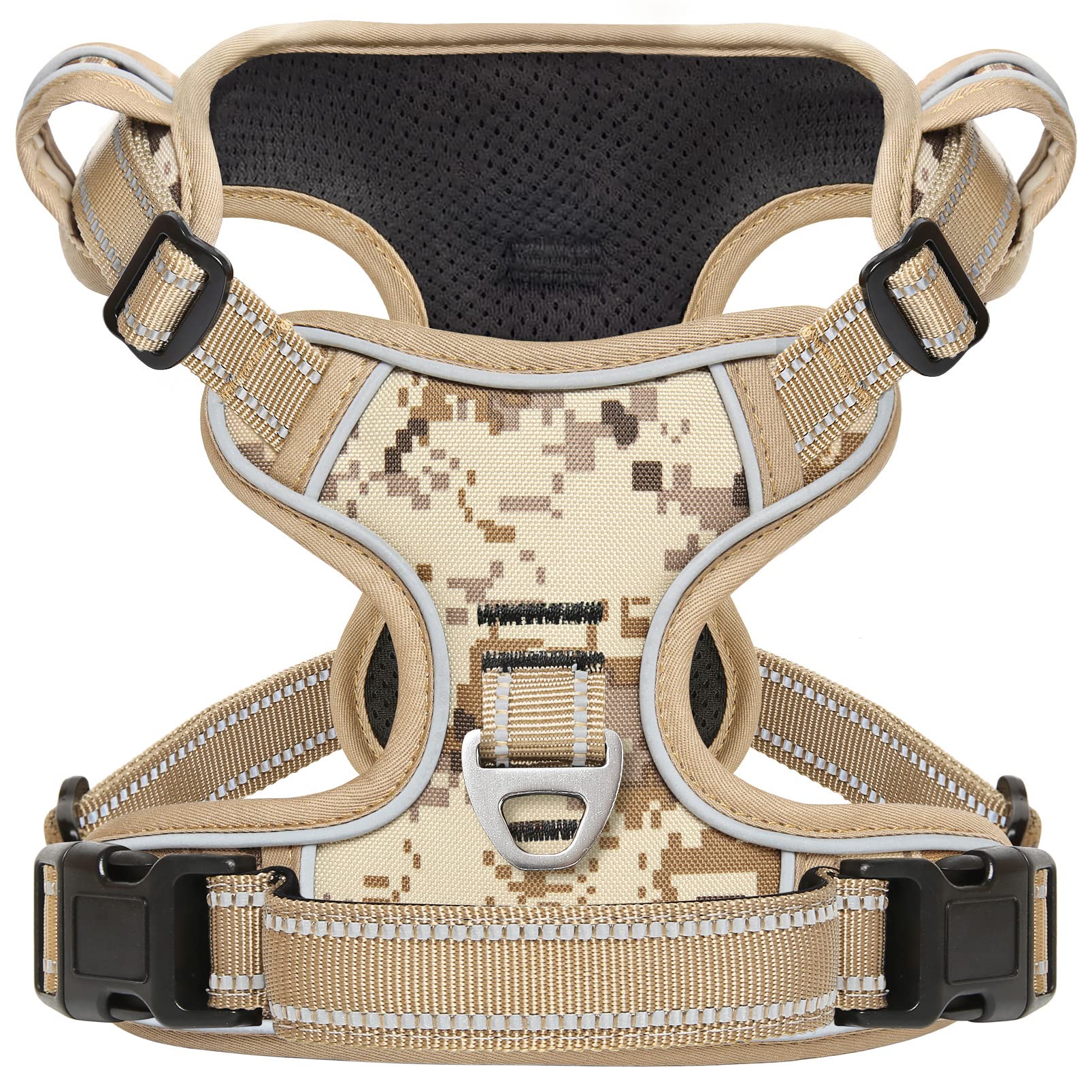No Pull Dog Harness with Reflective Oxford & Soft Padding - Adjustable Front & Back Leash Attachments for Small, Medium & Large Dogs - Perfect for Walking, Training & Outdoor Adventures