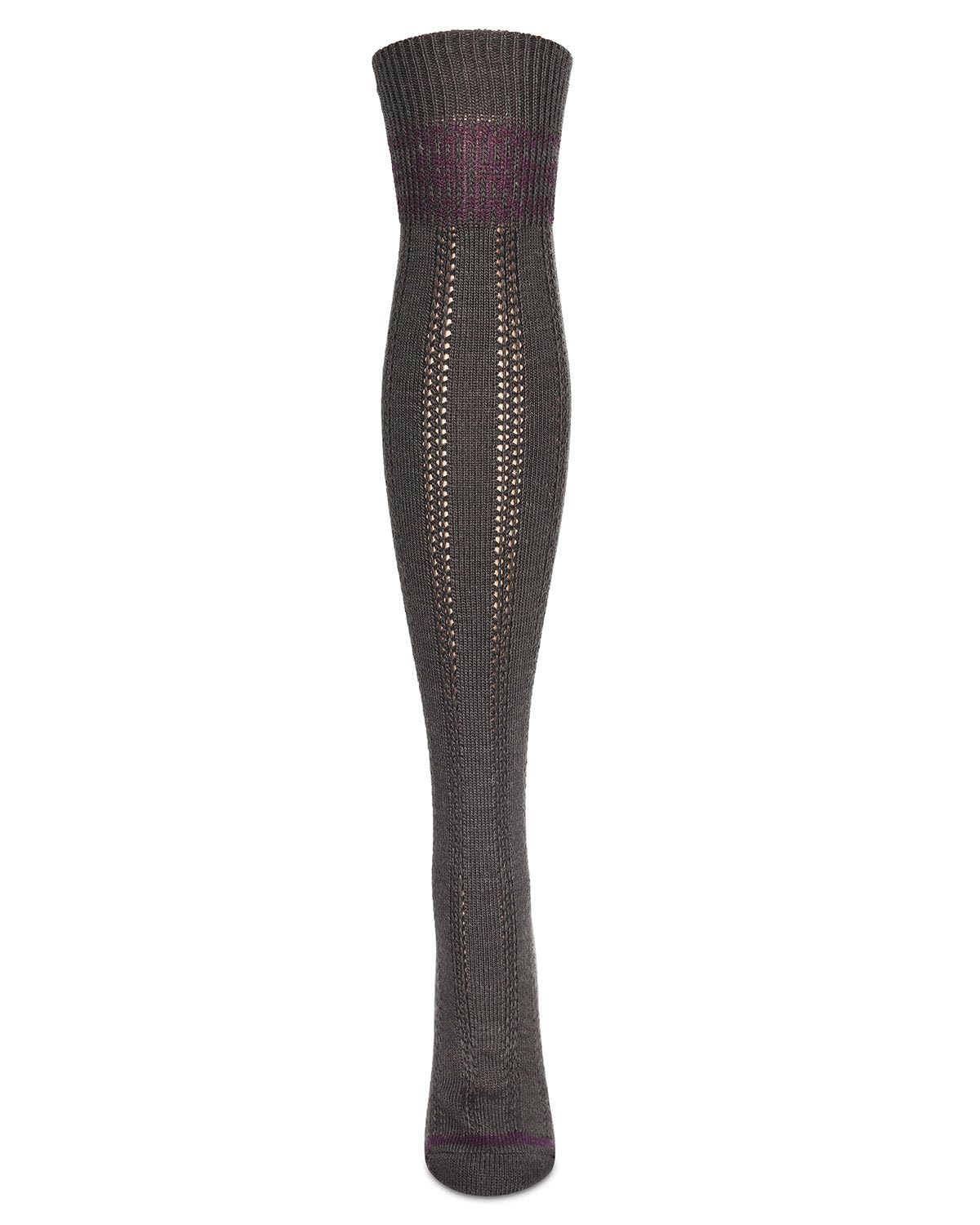 Women's Fair Isle Wool Blend Over The Knee Socks - Warm Winter Knitted Socks for Women, Perfect for Snow Boots, Hiking, and Cold Weather Outdoor Activities