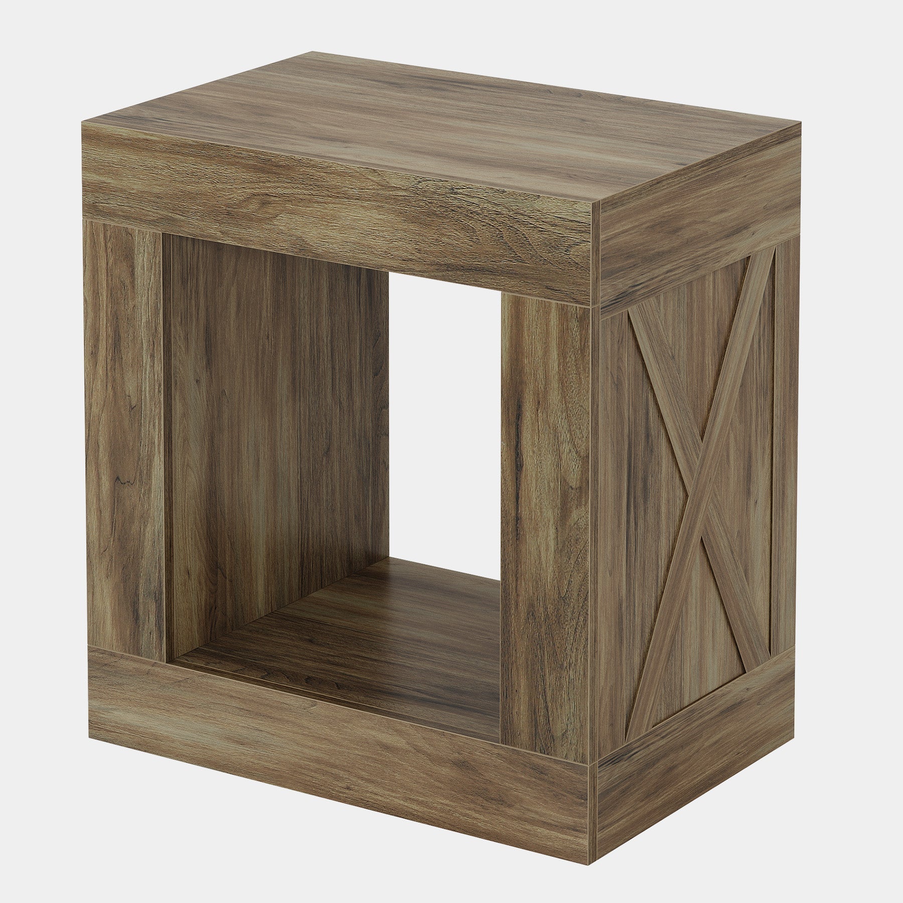 Modern Wooden End Table with Storage - Small Sofa Side Table for Living Room, Bedroom & Office - Perfect for Holding Books, Lamps & Decor