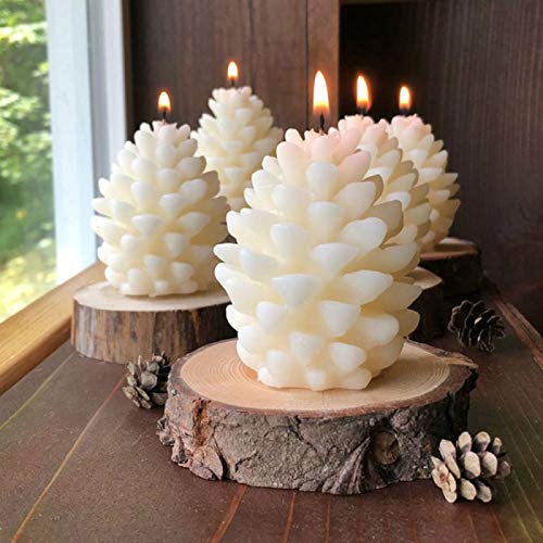 3D Pine Cone Silicone Candle Mold for DIY Handmade Aromatherapy Candles - Beeswax Candle Making Kit for Home Decor, Gifts & Relaxation