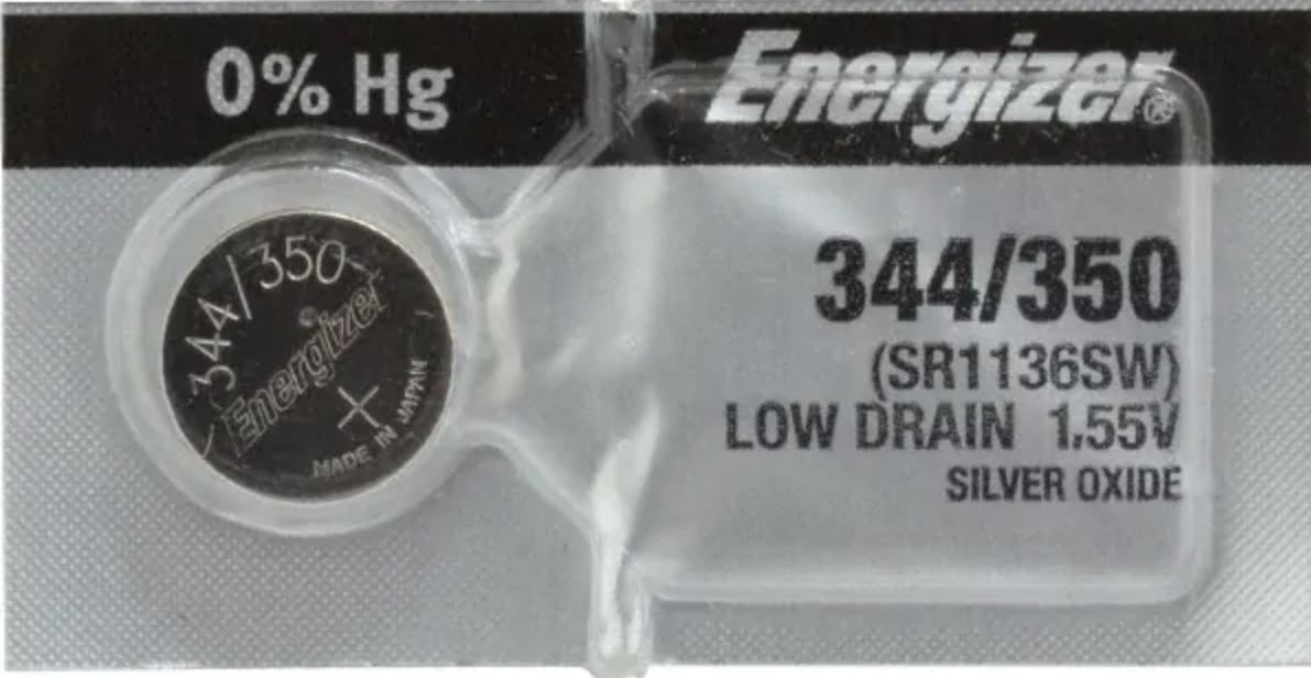 Energizer 344/350 1.55V Silver Oxide Button Cell Batteries - Long Lasting Power for Watches, Calculators & Medical Devices