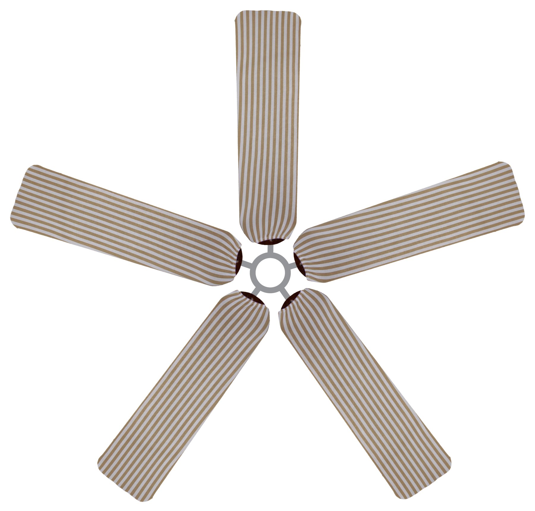 Decorative Striped Ceiling Fan Blade Covers - Easy Install Fabric Covers for Indoor/Outdoor Fans - Perfect for Bedroom, Living Room, Patio & Nursery Decor