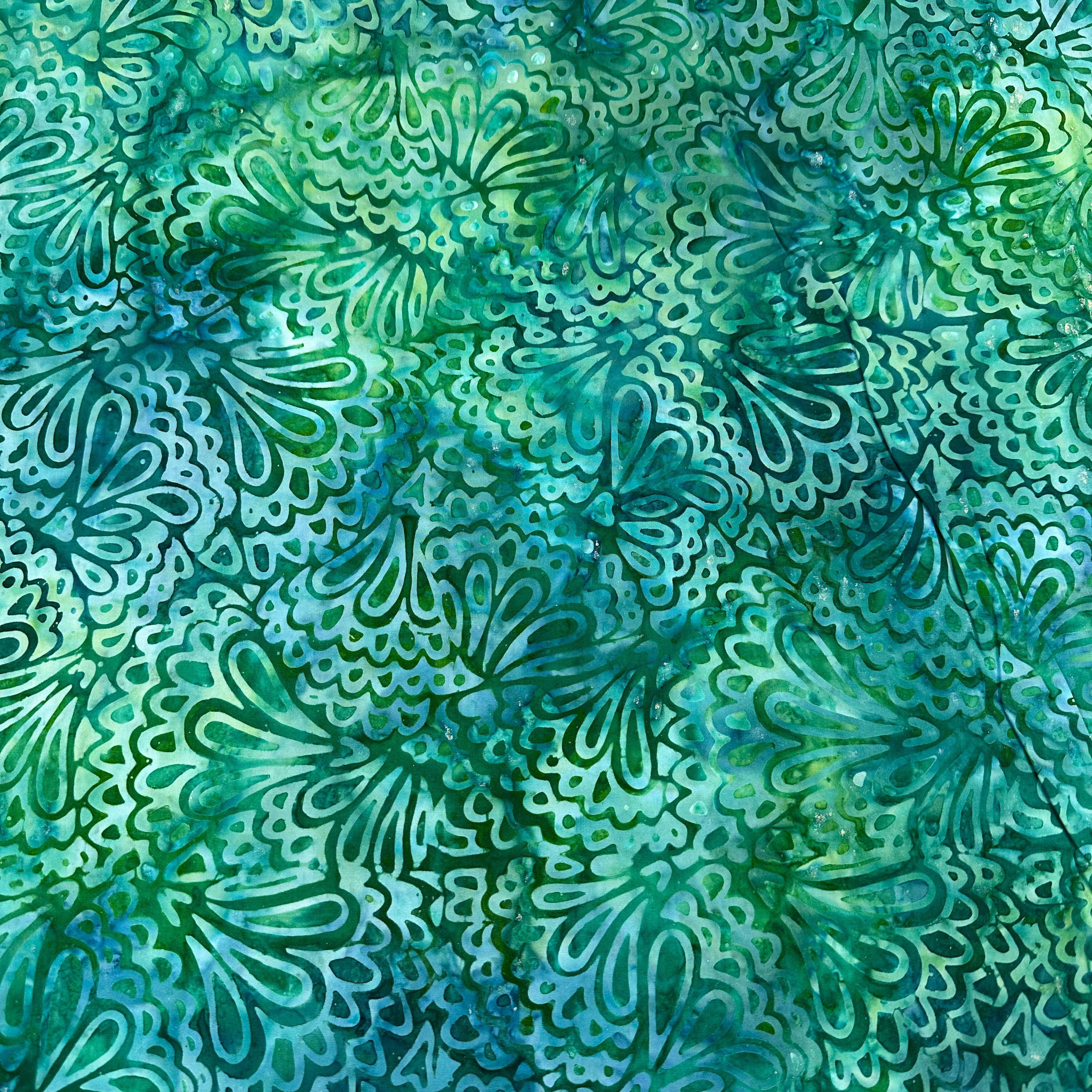 Batik Fabric BA 108 1901 Jade Green - Premium Cotton Batik for Quilting, Apparel & Home Decor | DIY Crafts, Dressmaking & Upholstery Projects