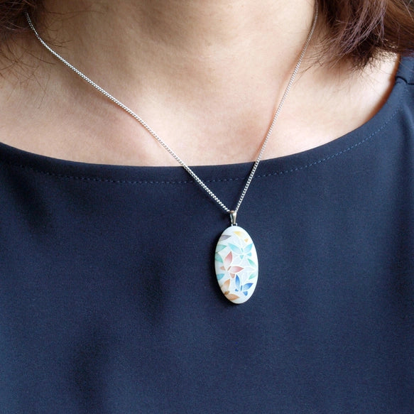 Yusen Shippo Butterfly White Pendant Necklace - Japanese Cloisonné Jewelry for Women, Elegant Gift for Birthday & Anniversary, Perfect for Formal Occasions & Everyday Wear
