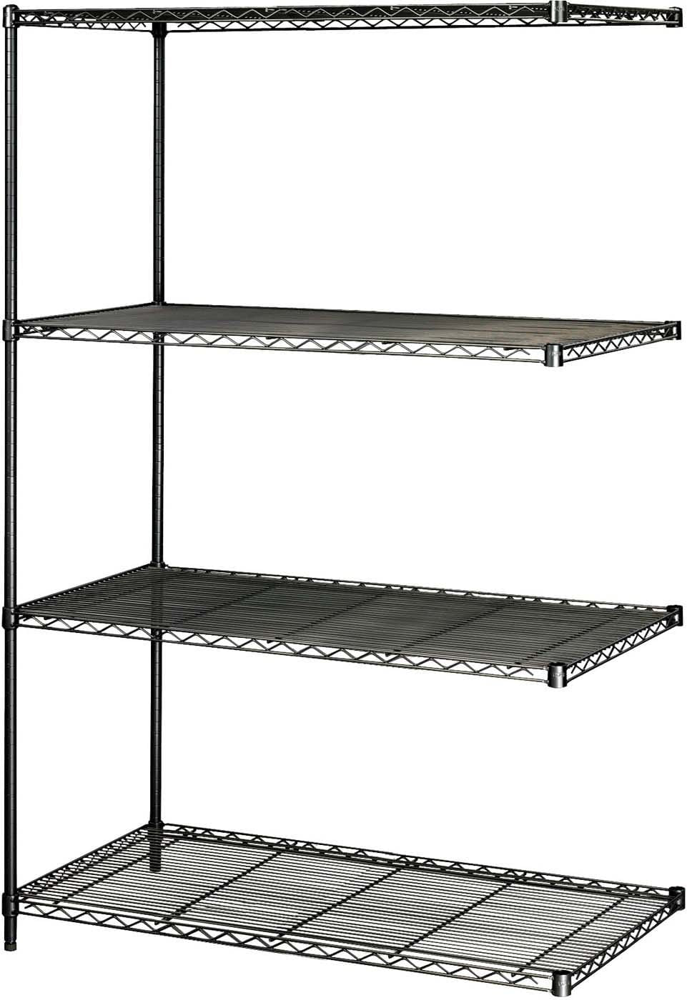Heavy Duty Industrial Wire Shelving Add-On Kit 48 x 24 Inches - Expandable Storage Rack Accessories for Warehouse, Garage & Retail Organization [5295]