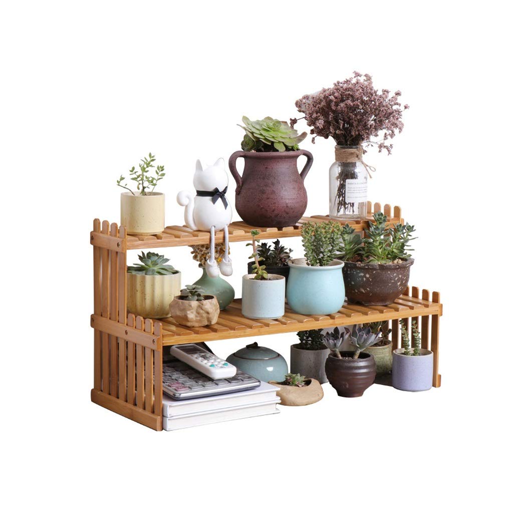 Bamboo Desktop Storage Shelf - CHYSP Office & Home Organizer for Plants, Books & Decor | Perfect for Study, Living Room & Workspace Organization