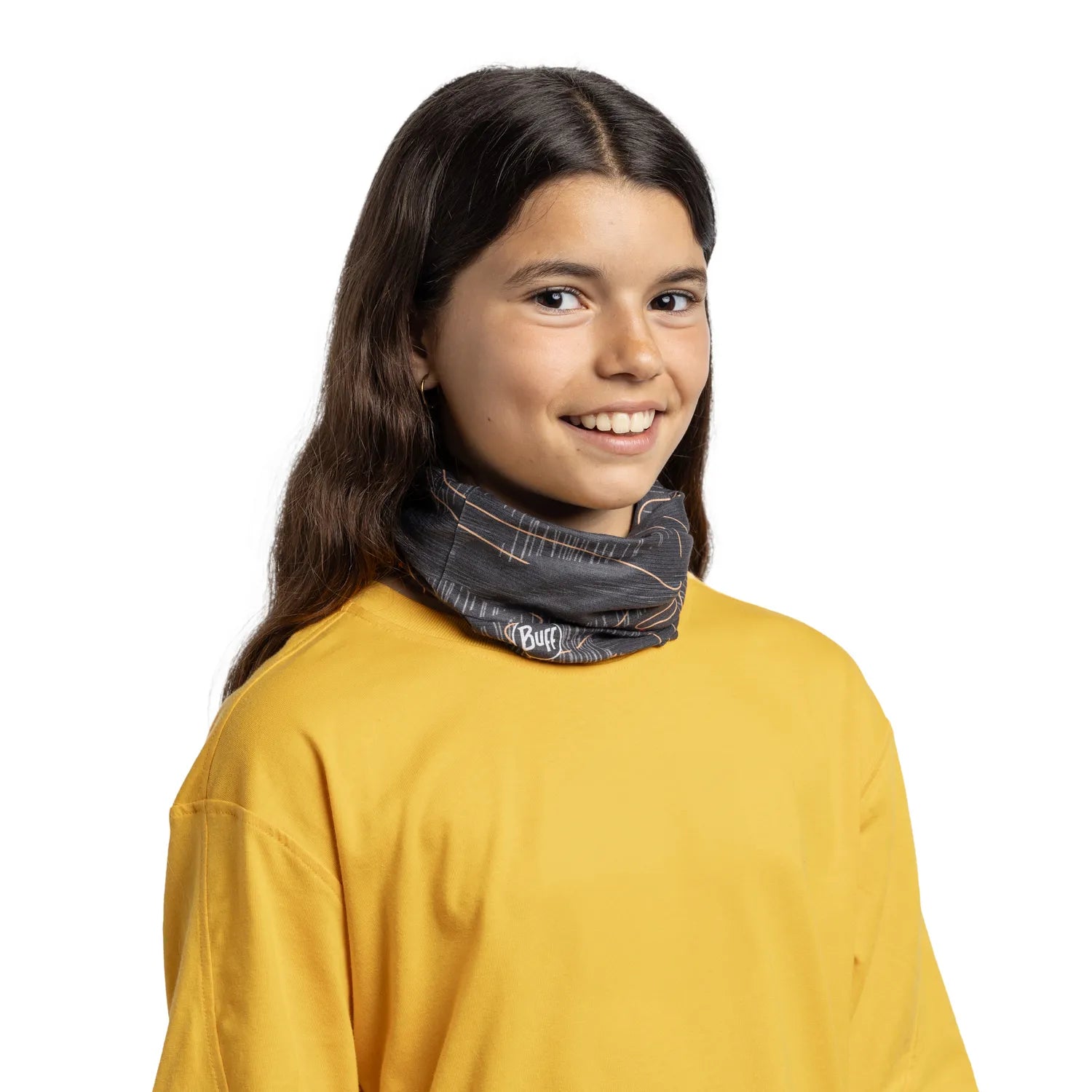CoolNet UV® Cooling Neck Gaiter for Youth - Super Graphite - Sun Protection & Moisture-Wicking for Outdoor Sports, Hiking, and Summer Activities