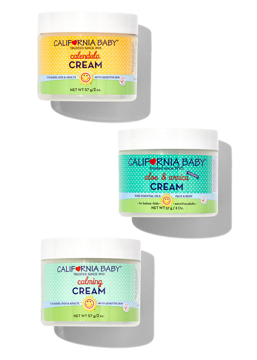 2oz Moisturizing Cream Travel Trio Set - Hydrating Face & Body Lotion for Dry Skin - Perfect for Airplane Carry-On, Gym Bag & Vacation Skincare Essentials