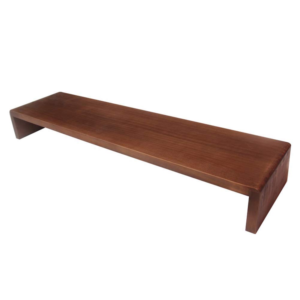UWY Wood Monitor Stand - Adjustable Laptop & Computer Screen Riser with Storage, Black Walnut TV Tray (55x20x7cm) for Home Office Desk Organization & Workspace Ergonomics