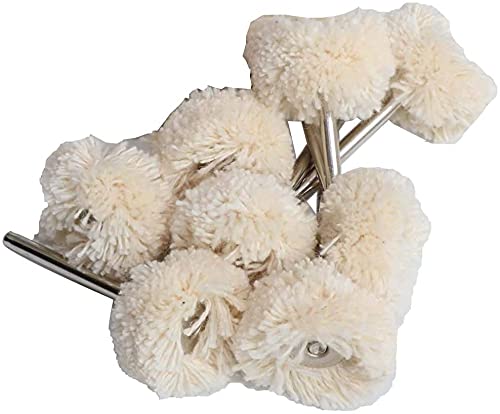 82PCS 1Inch Polishing and Buffing Kit - Professional Wool Fabric Cotton Pads (50PCS) & Abrasive Wheels (32PCS) with 3mm Shank for Rotary Tools - Perfect for Metal Polishing, Jewelry Making, and DIY Crafts