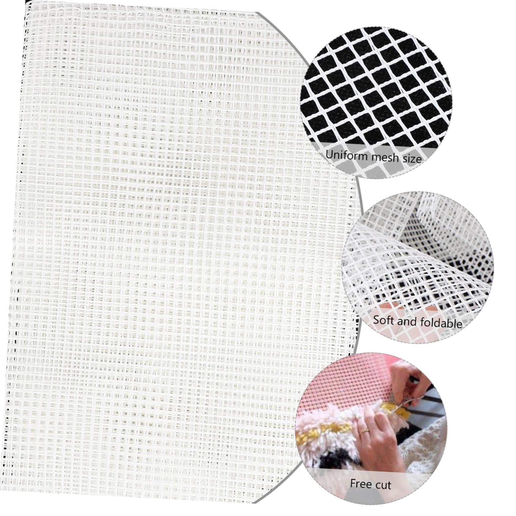 COHEALI Woven Mesh Fabric Crochet Kit - DIY Cross Stitch & Tapestry Making Supplies for Rugs, Carpets & Embroidery Projects - Perfect for Home Decor, Crafting & Gift Making
