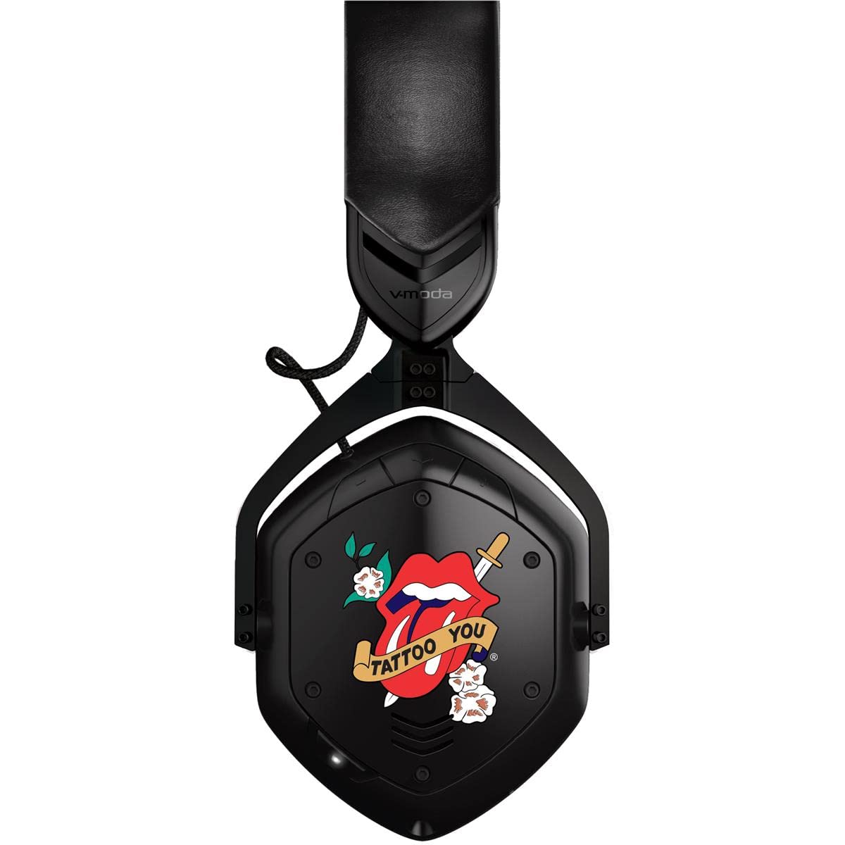 Rolling Stones x V-MODA Crossfade 2 Wireless Bluetooth Over-Ear Headphones - Black Tattoo Edition (RSTONES-Tattoo) | Premium Sound for Music Lovers, Studio Use & Travel