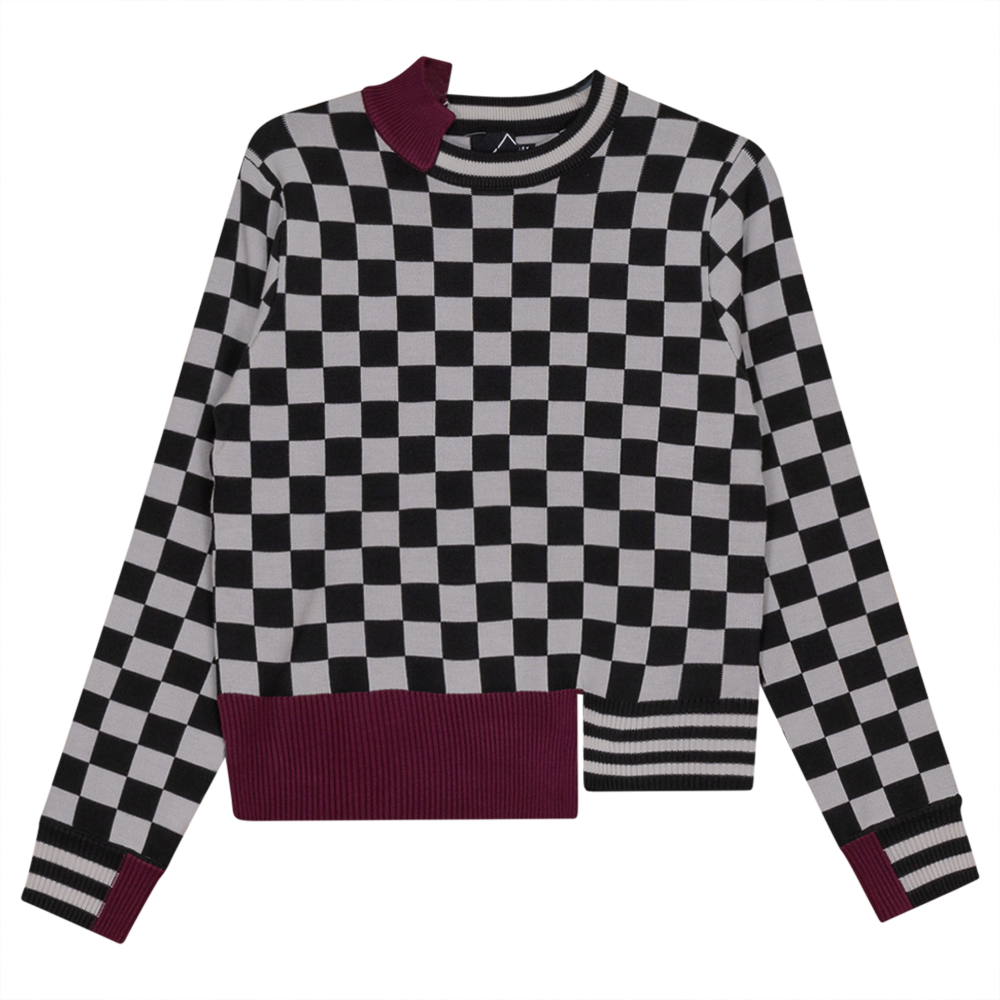 Stylish Checkered Knit Sweater for Women - Cozy Winter Pullover with Classic Plaid Pattern | Perfect for Casual Outfits, Office Wear & Holiday Gatherings