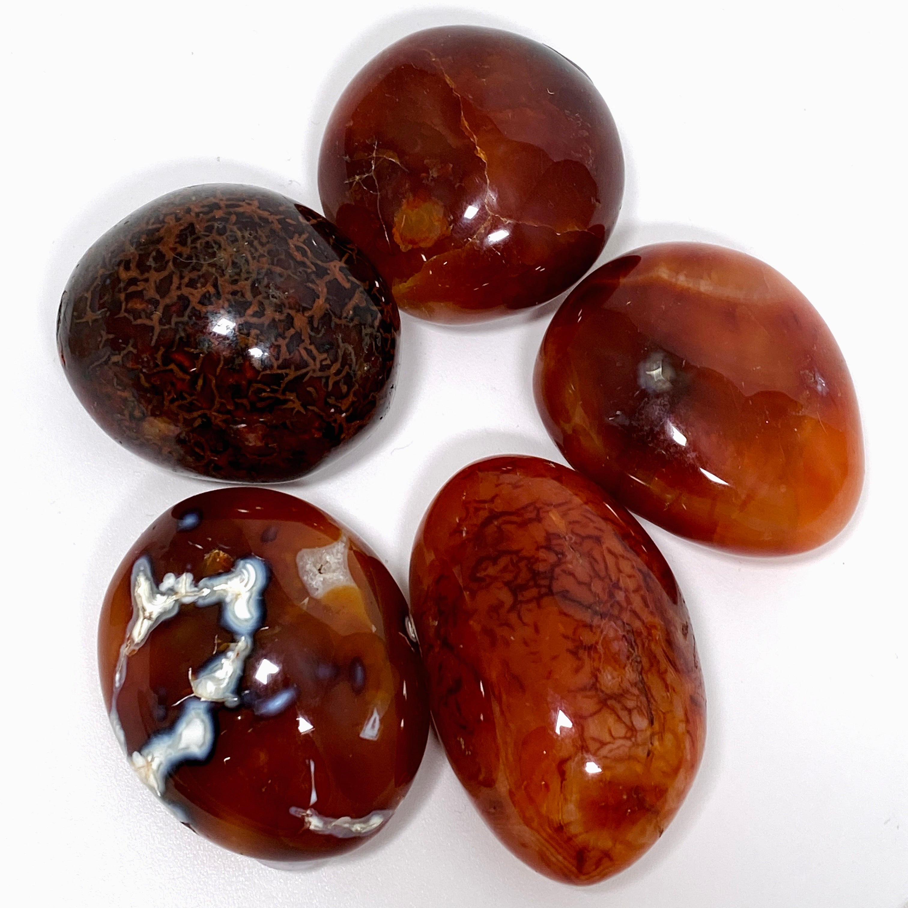 Natural Carnelian Palm Stone - 101 (125g) for Chakra Healing, Meditation & Stress Relief - Perfect for Reiki, Yoga & Spiritual Practices