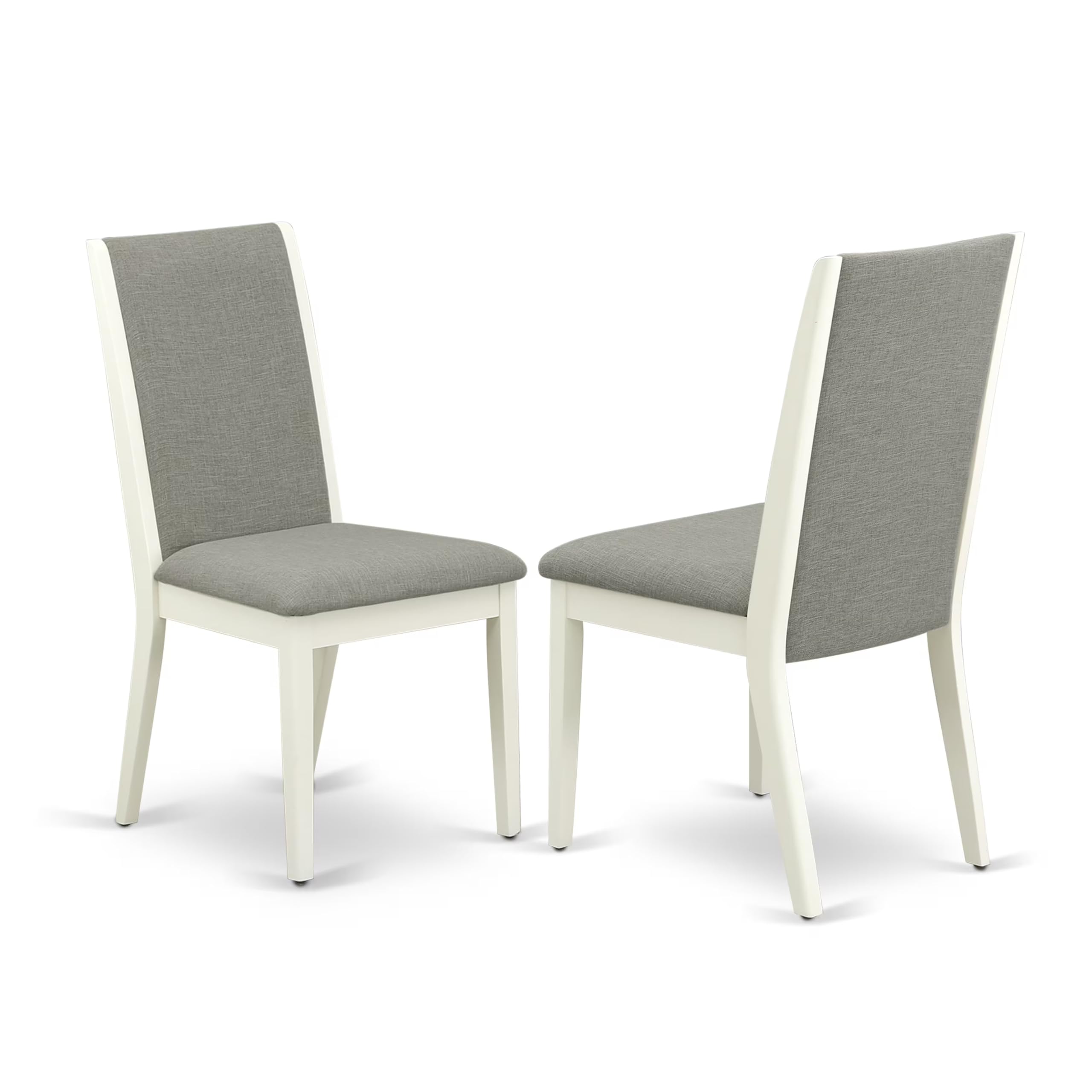 East West Furniture 5-Piece Dining Table Set for 4 - Rectangle Kitchen Table with V-Legs & 4 Linen Upholstered Chairs, 40x72 Inch, Multi-Color - Perfect for Small Kitchens, Breakfast Nooks & Compact Dining Spaces