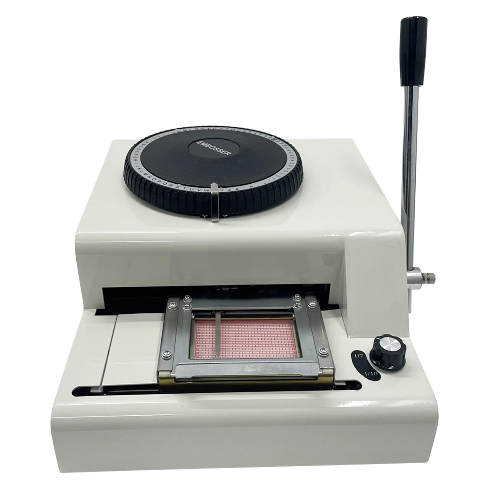 Precision Manual PVC Card Embossing Machine - 72 Characters for DIY Credit Cards, ID Badges & Gift Tags | Perfect for Small Business, Crafting & Personal Use