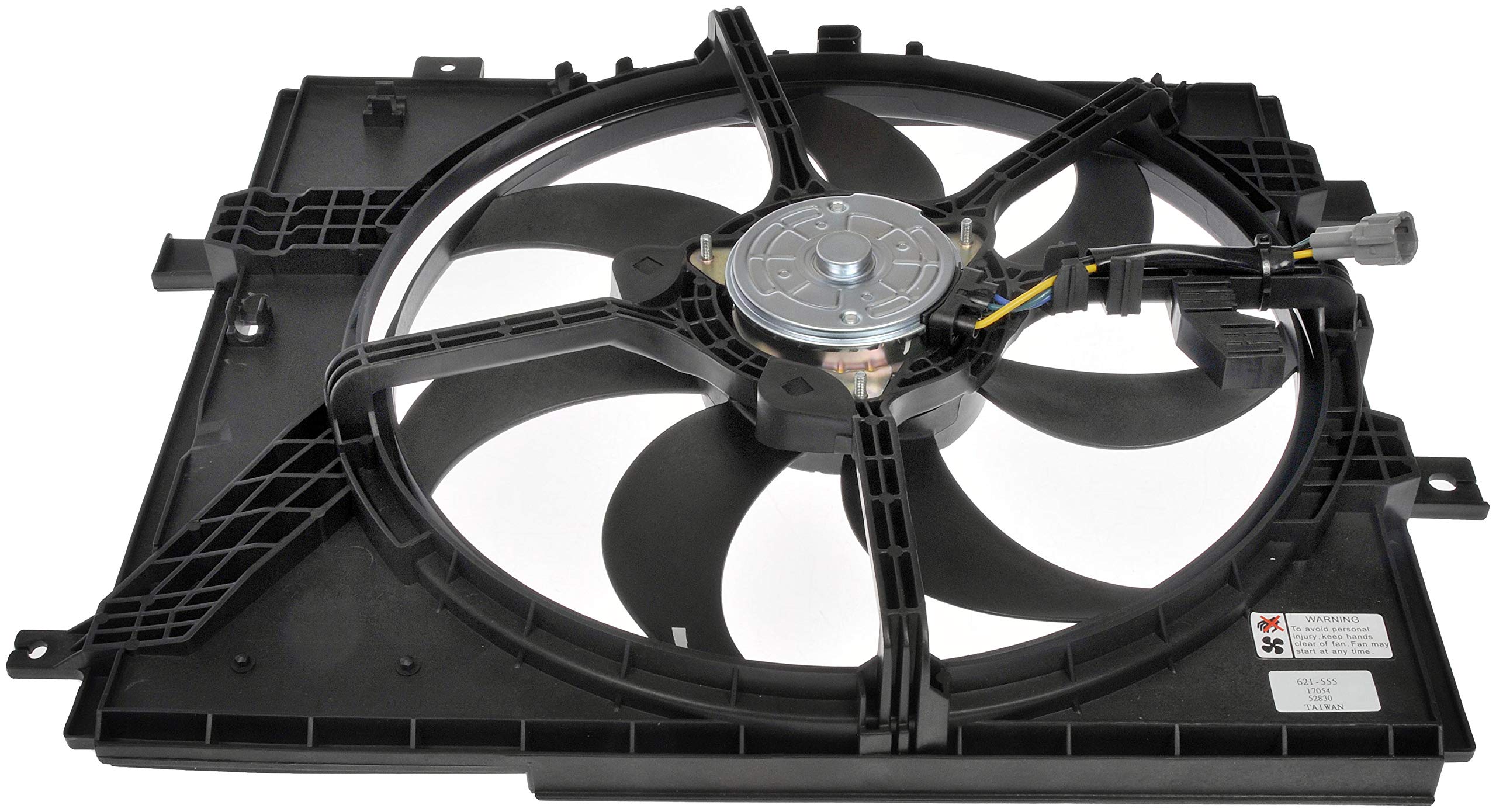 Dorman 621-555 Engine Cooling Fan Assembly Replacement for Nissan Altima, Maxima, Rogue - Perfect for Overheating Prevention & Summer Driving