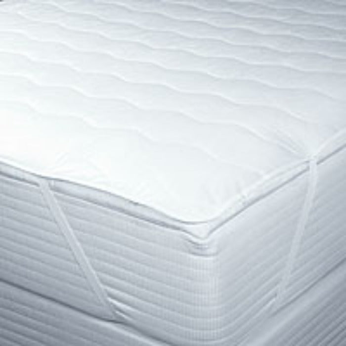 Contract Soft Flat Mattress Pad with Anchor Bands by Carpenter Co. - Premium Bed Topper for Hotels, Dorms & Guest Rooms